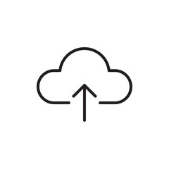 Upload to Cloud icon outline set sign