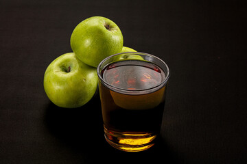 Fresh sweet natural apple juice