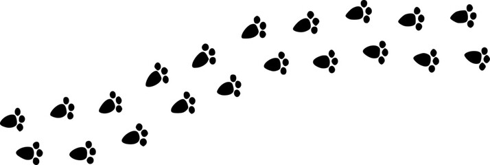 Bunny paw print trail. Rabbit, bunny foot print trace. background vector illustration © NEVIN