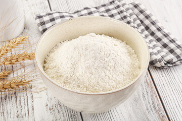 Wheat flour heap for bake
