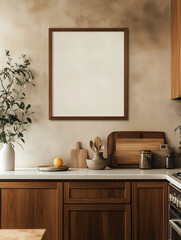 Cornice appesa in casa. Spazio per messaggio o per fotografia.