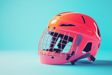 Fototapeta premium A helmet with a mesh face guard