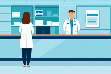 Obraz premium A doctor consulting with a patient in a modern healthcare setting.