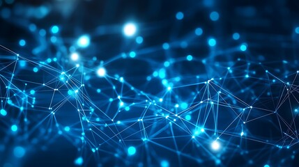 Fototapeta premium Digital high-tech pattern with neon-lit lines for a futuristic look