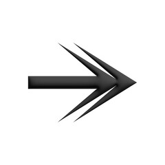 Inflate 3D illustration of variation arrow or direction icon