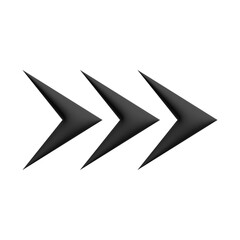 Inflate 3D illustration of variation arrow or direction icon