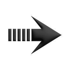 Inflate 3D illustration of variation arrow or direction icon