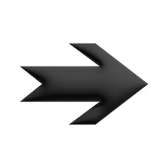 Inflate 3D illustration of variation arrow or direction icon