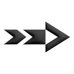 Inflate 3D illustration of variation arrow or direction icon