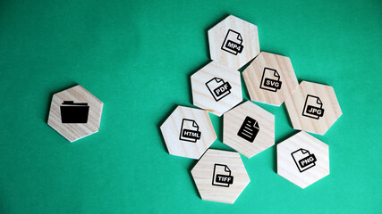 file icons are arranged into folders. Concept document management system or DMS.