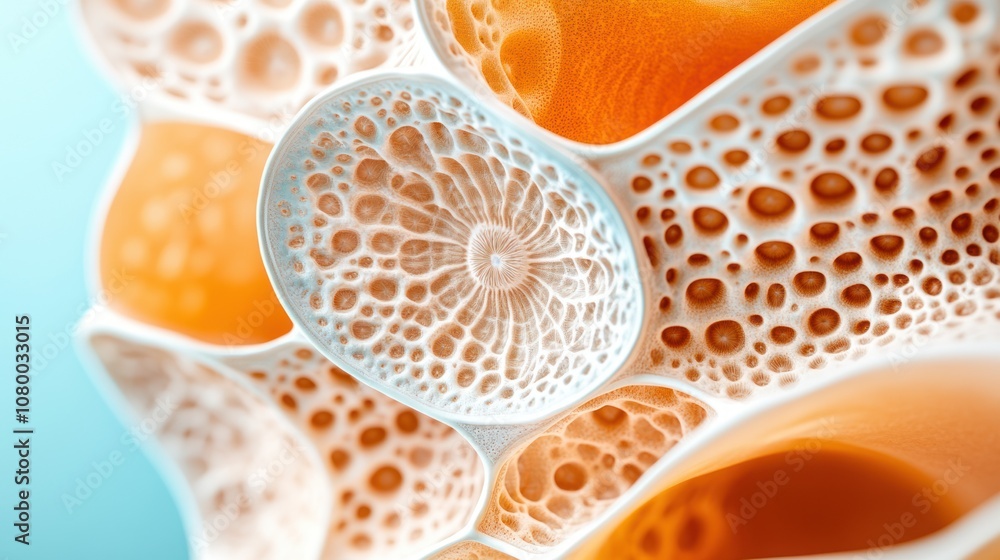 Poster explore the intricate structures of microbial life under a microscope
