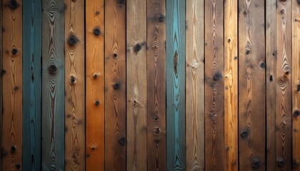 Fototapeta premium Vibrant wooden wall perfect for rustic decor
