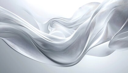 Obraz premium Futuristic white background with smooth abstract elements