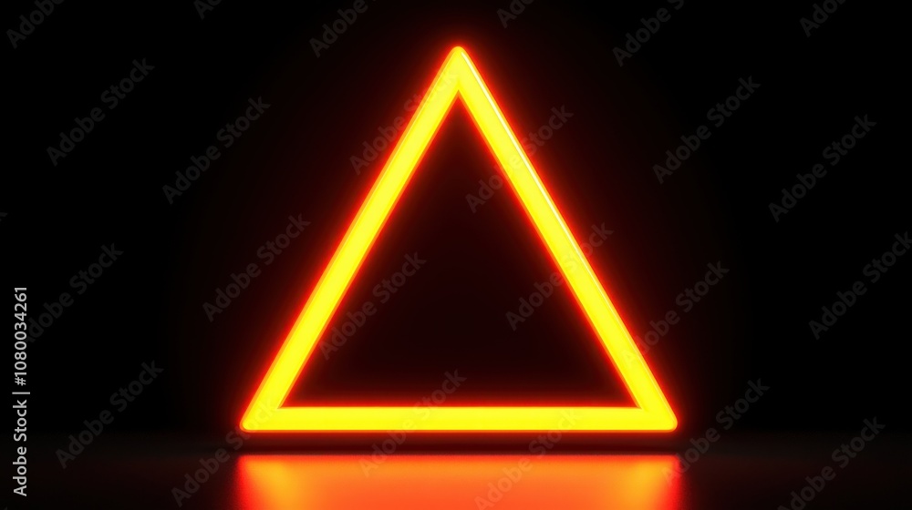 Aufkleber Illuminate your space with a striking neon triangle design