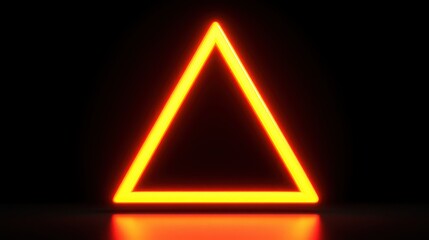 Illuminate your space with a striking neon triangle design
