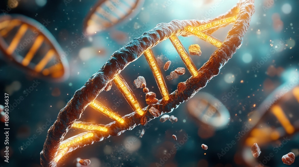 Aufkleber Exploring dna structure and function in genetic research