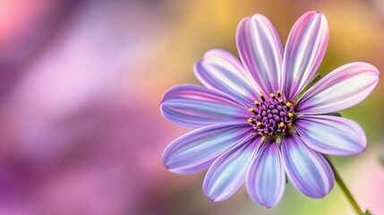 Obraz premium Macro shot of a wildflower with soft pastel colors