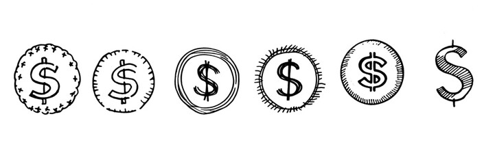 Obraz premium A doodle depicting a dollar and euro exchange sign.