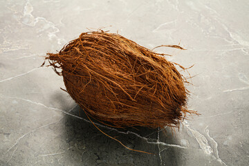 Natural exotic brown hairy coconut