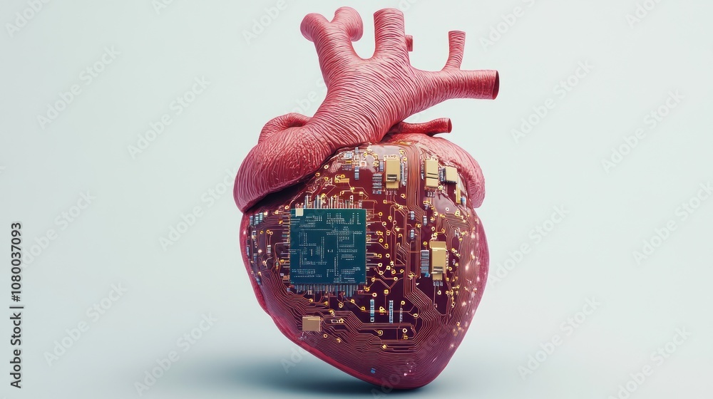 Aufkleber innovative heart technology integrates circuits for advanced health monitoring