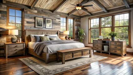 Transform your space with stylish bedroom furniture crafted from reclaimed wood, providing a sustainable, rustic aesthetic for an eco-conscious home décor choice.