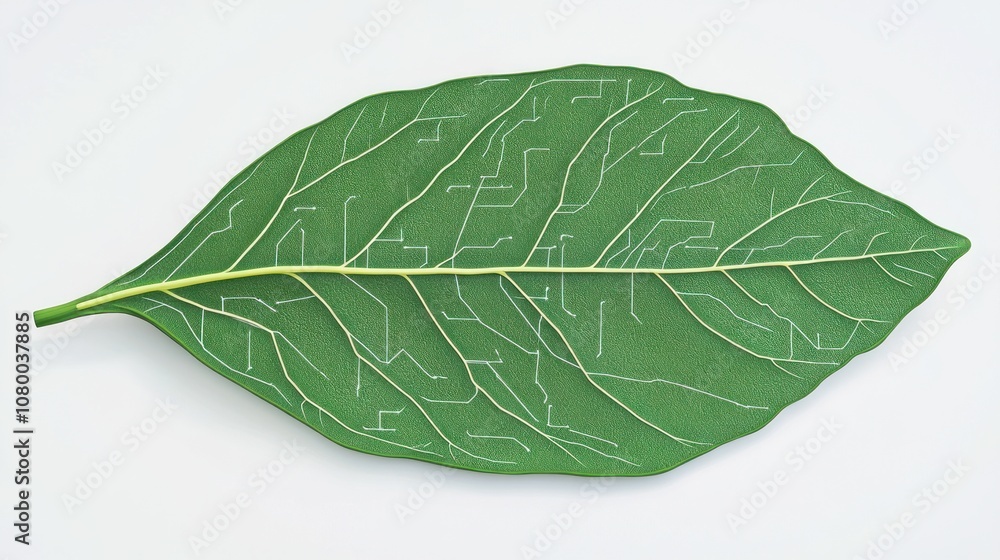 Poster explore the unique patterns of a leaf's surface and structure