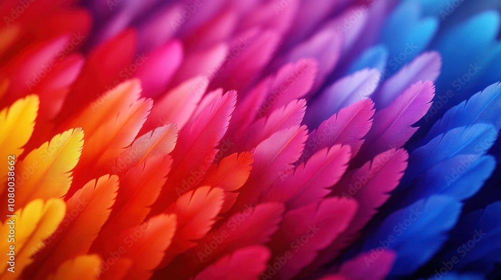 Poster vibrant feathers create stunning visuals in nature