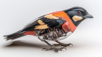 Obraz premium Explore the fusion of nature and technology in robotic bird design