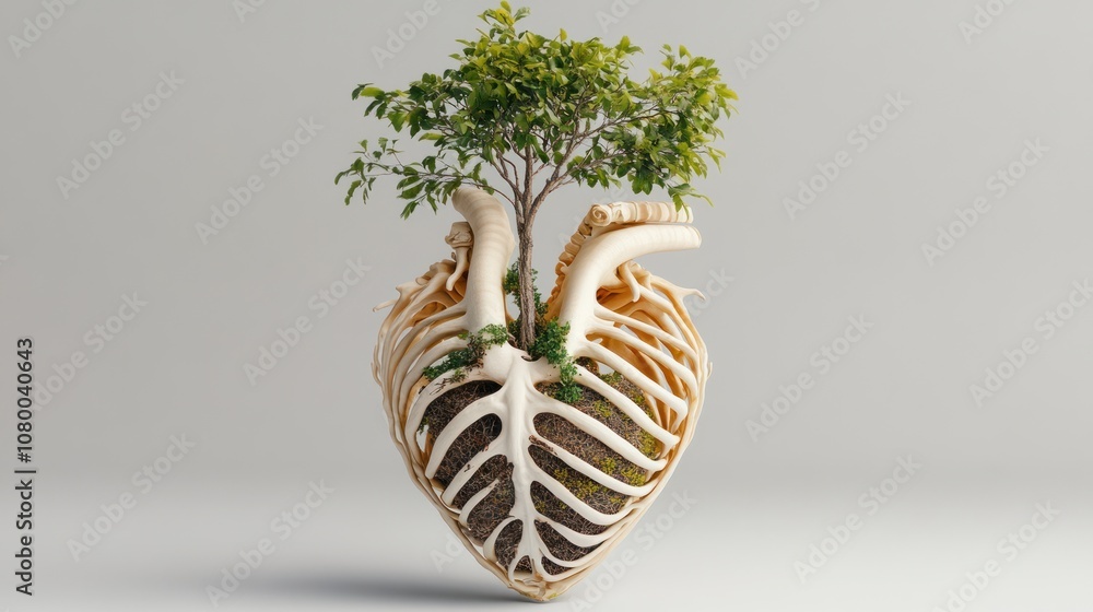 Poster Discover how nature flourishes within the heart a unique artistic representation