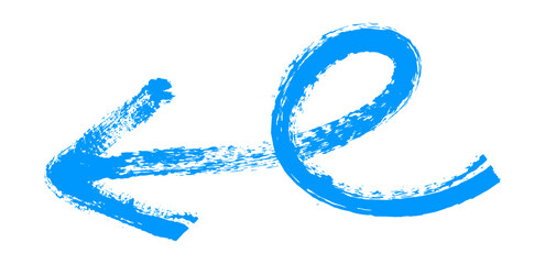 Hand drawn simple arrow drawn with wax crayon, chalk or charcoal. Uneven dry texture for underlining highlighting. Pencil drawn lines, strikethrough, grungy vector isolated on white