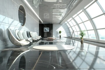 modern conceptual glossy shiny airport lounge hype realistic Choosing the right type of flooring...