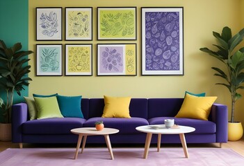 modern living room with sofa