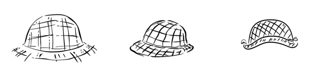 Fototapeta premium English London United Kingdom element hat doodle sketch