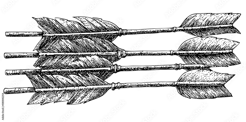 Aufkleber an arrow icon with up and down directions hand drawn on a white background. an arrow icon with up an