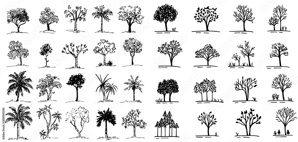 Poster the ketapang tree set in color is arranged in a triband frontend.