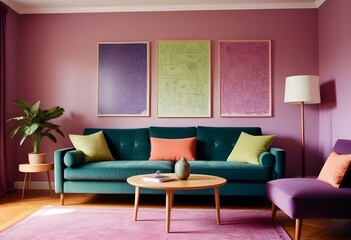 modern living room with sofa