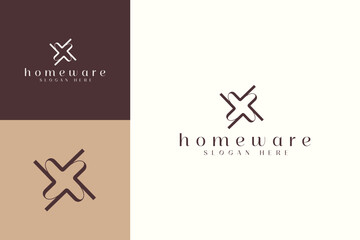 abstract luxury homeware iconic logo design vector illustration. creative homeware symbol logo vector design template with modern, elegant and simple styles 