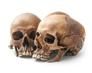 human skull isolated on white