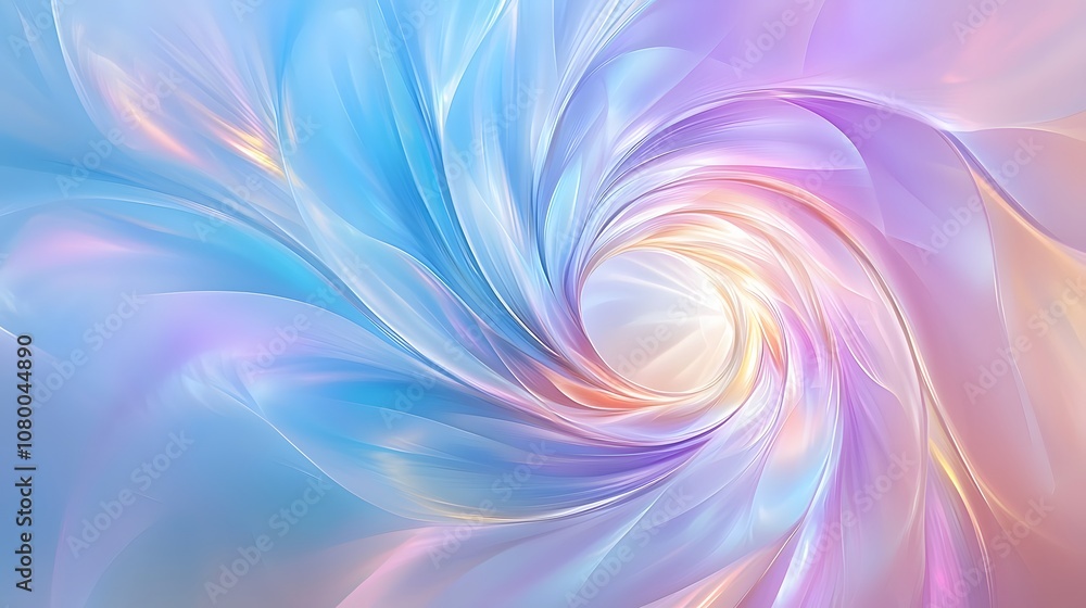 Poster soft and dreamy abstract swirl of pastel colors in a smooth gradient design, perfect for backgrounds