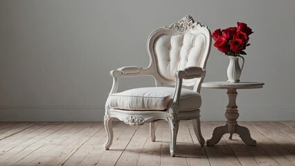 valentine chair in white background