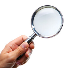 Magnifying glass research business symbol