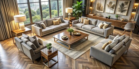 Transform your space with our contemporary living room furniture collection, highlighting luxurious sofas, trendy coffee tables, and eye-catching accent chairs for a stylish touch.