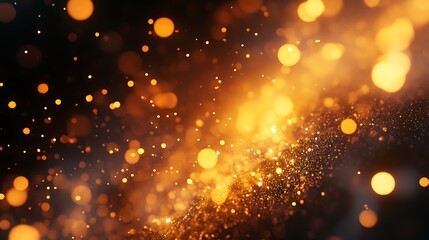 Obraz premium Dynamic glowing particles forming into abstract geometric shapes in motion