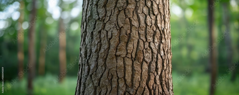 Poster close-up of textured tree bark, showcasing natural patterns and colors.
