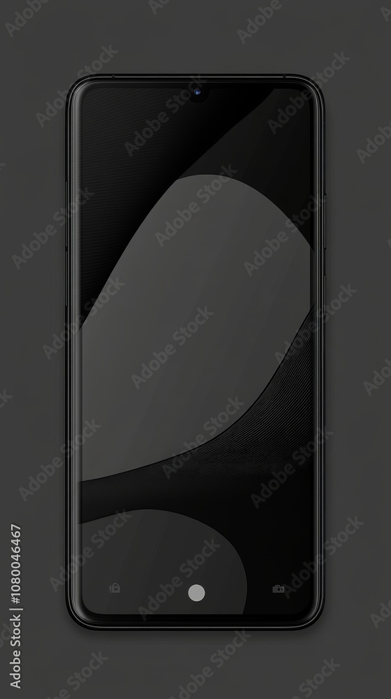 Poster minimal lockscreen: dark gray background with a small dot in the center