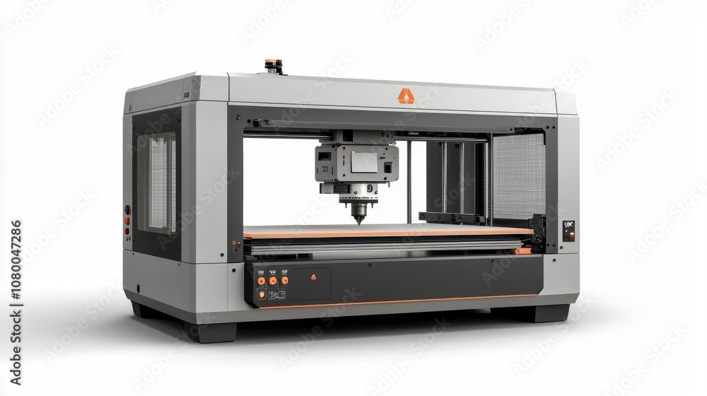 Poster modern cnc milling machine for precision engineering and manufacturing tasks