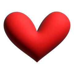 Inflate 3D illustration of heart or love icon