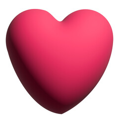 Inflate 3D illustration of heart or love icon