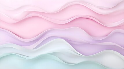 Soft pastel-colored waves blending seamlessly in shades of pink, mint, and lavender, creating a gentle and smooth background.