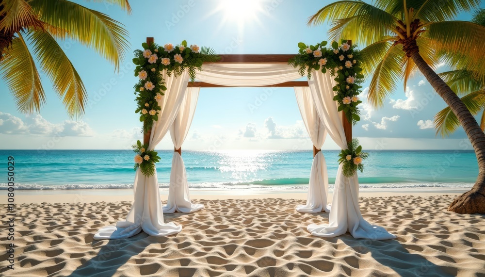 Poster  Escape to Paradise  A Dreamy Beach Wedding Arch